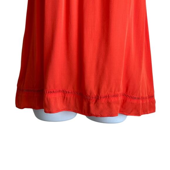 Y2K Gianni Bini Women Tunic Top M Orange Eyelet Inset Flowy Boho Festival Flowy - Picture 10 of 13